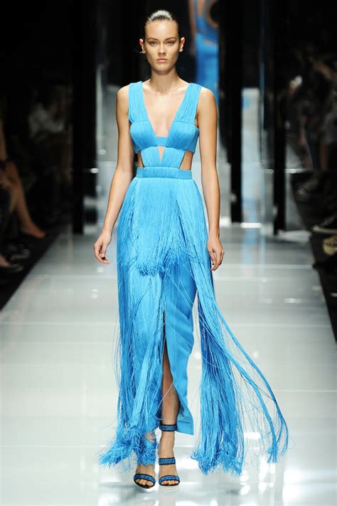 versace kleid blau